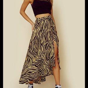 Planet Blue yellow zebra skirt